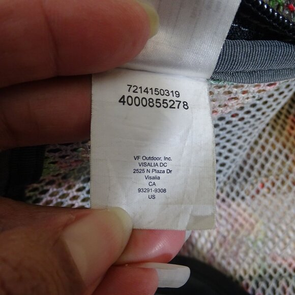 Jansport Mesh Backpack Floral Print Lightweight Gray Red See-Thru Zipper Close - Picture 9 of 16